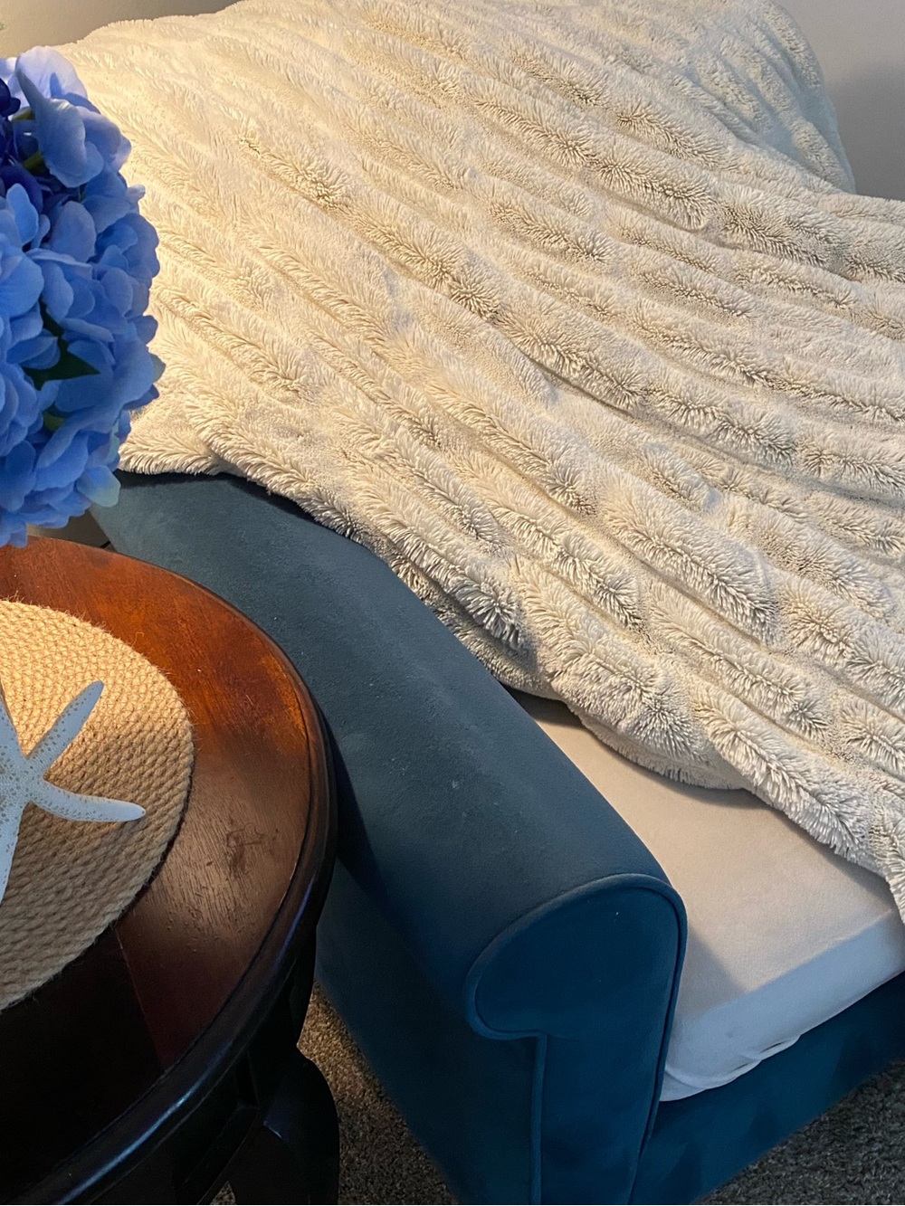 Fabulous Furs Cream Large Faux Fur Throw Blanket